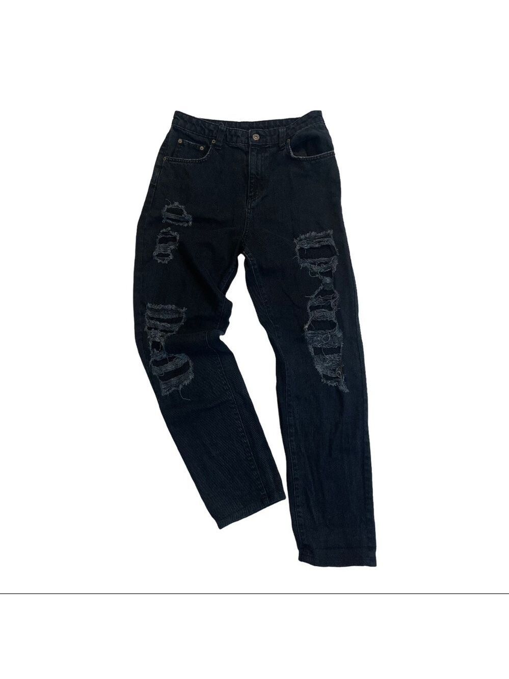 Carmar Women’s Size 28 Black Skinny Ripped Torn Distressed Skinny Denim …